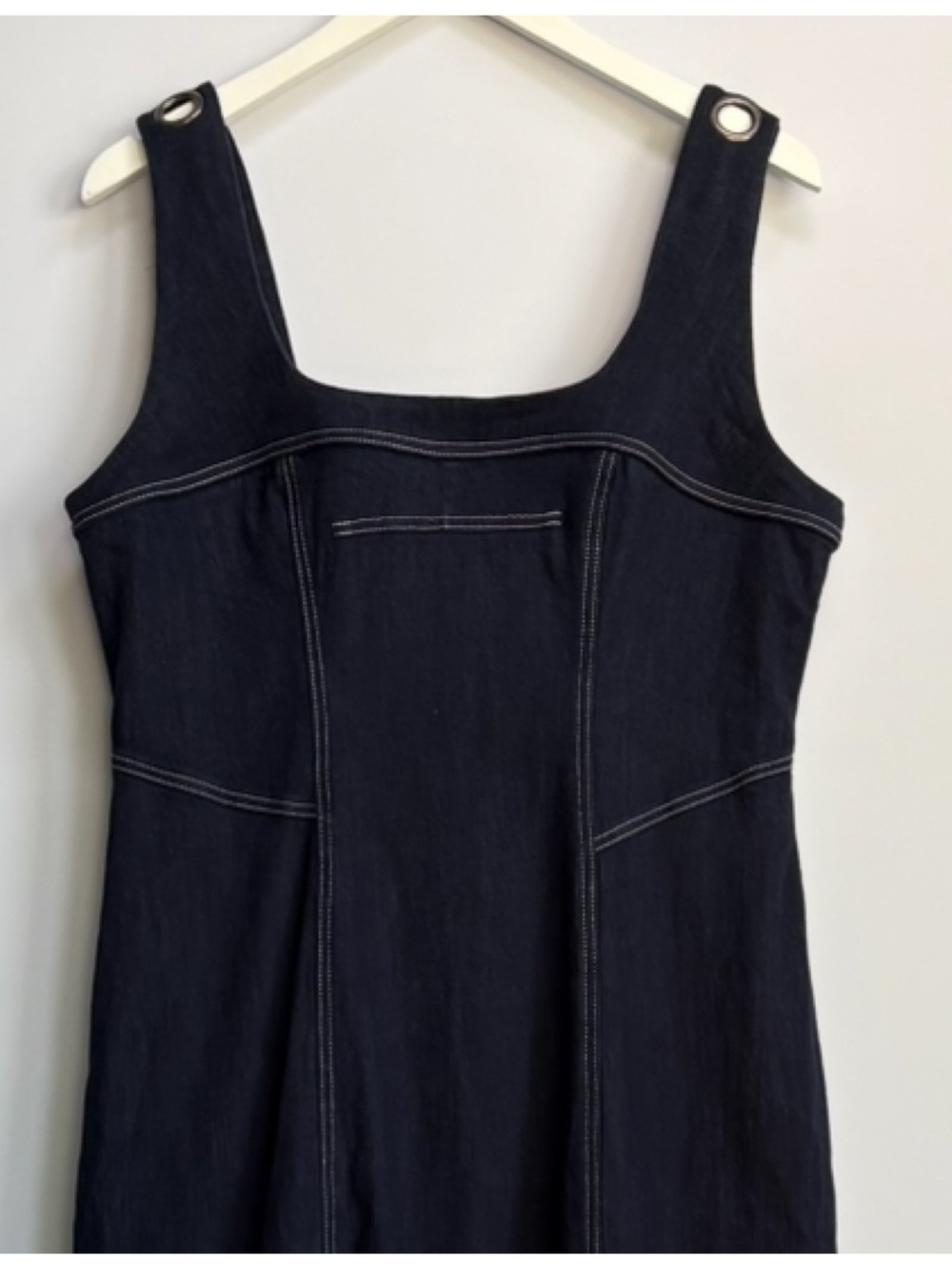 NWT Anthropologie Pilcro Square-Neck Denim A-Line Midi Dress - Picture 7 of 12